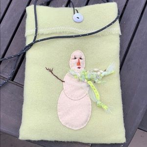 Wool crossbody purse